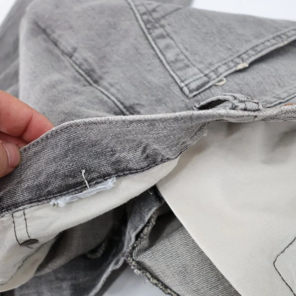 Polo Ralph Lauren Jeans Mens 34 36x30 Sullivan Slim Distressed Denim Rips gray